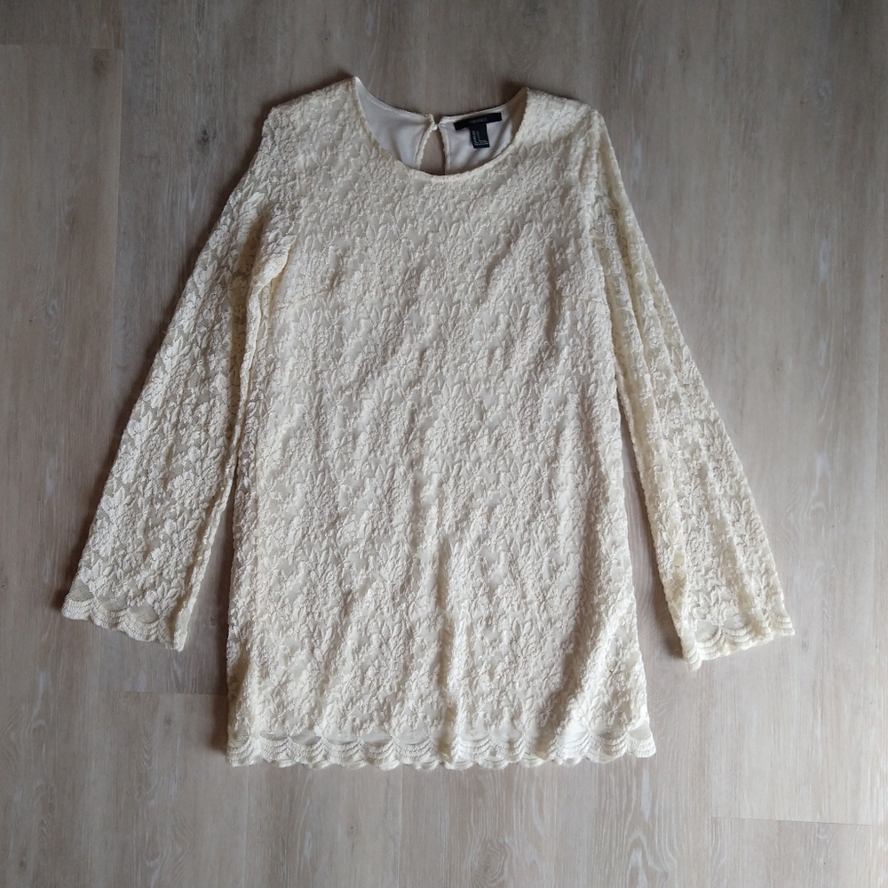 Forever 21 Cream Lace Dress